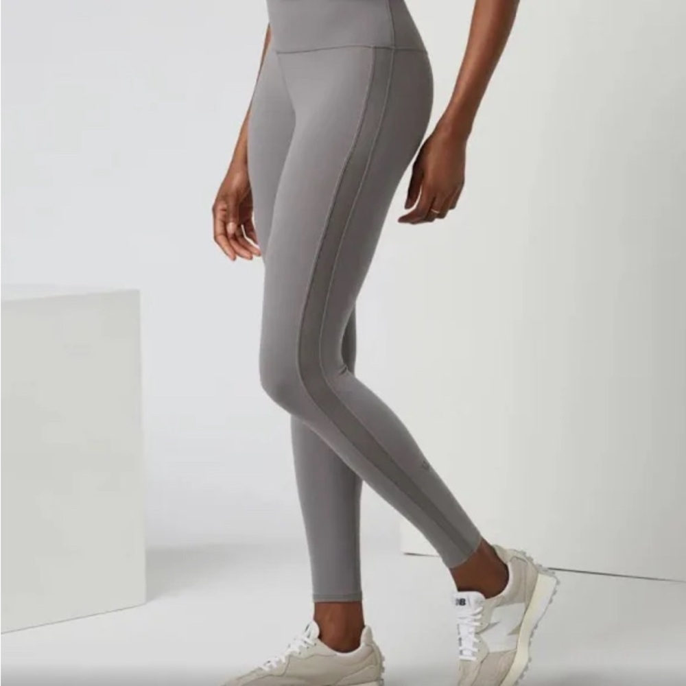VUORI EUC hot mesh leggings in smoke grey- size Medium